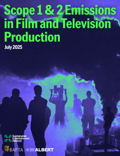 Front page of report 'Scope 1 & 2 Emissions in Film and Television Production'